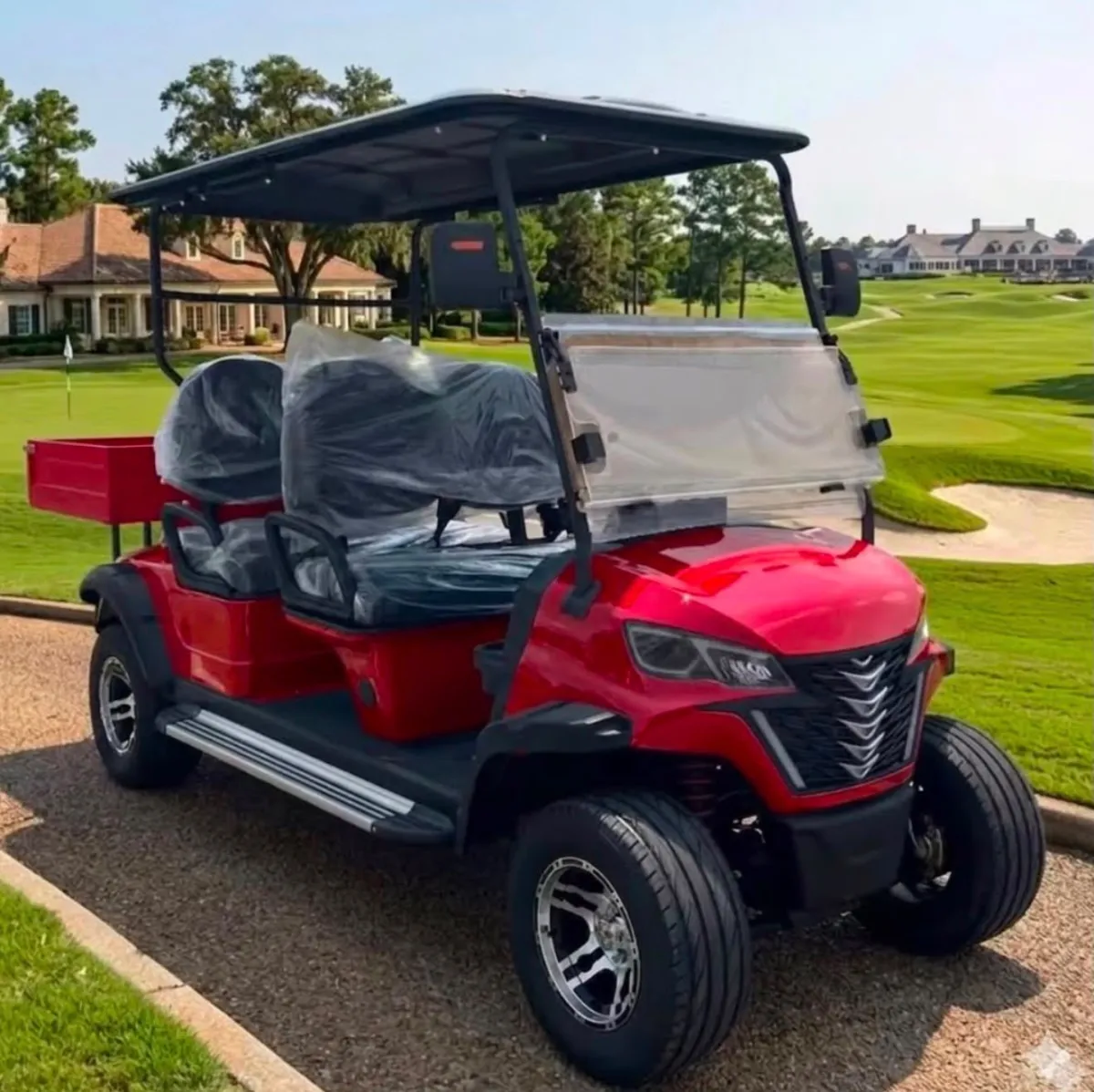 New Birdie A26 Lifted Golf Cart 4 Seater Plus Cargo Box